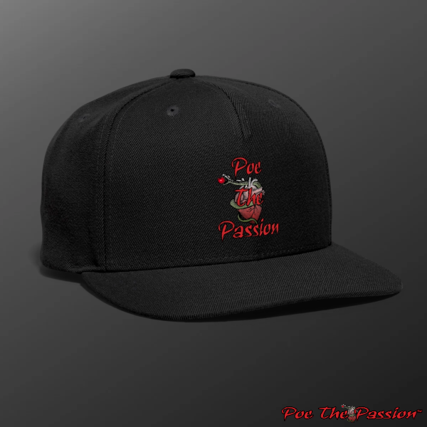 Poe The Passion Brand Logo-Snap Back Hat, Black